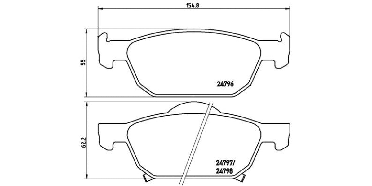 Brake Pads Front Set (Brembo) (P28044)