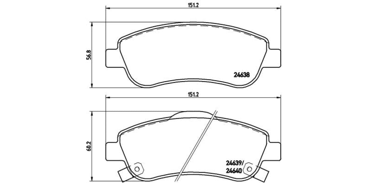 Brake Pads Front Set (Brembo) (P28045)