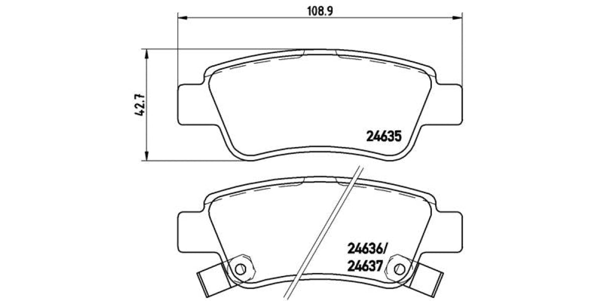 Brake Pads Front Set (Brembo) (P28046)