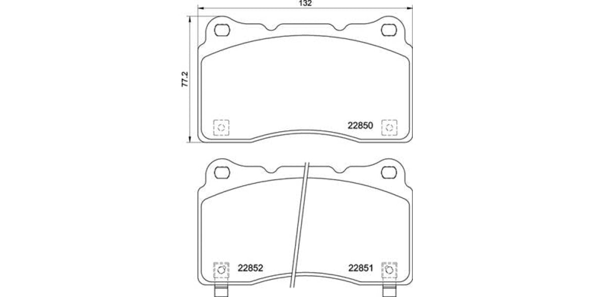 Brake Pads Front Set (Brembo) (P28099)