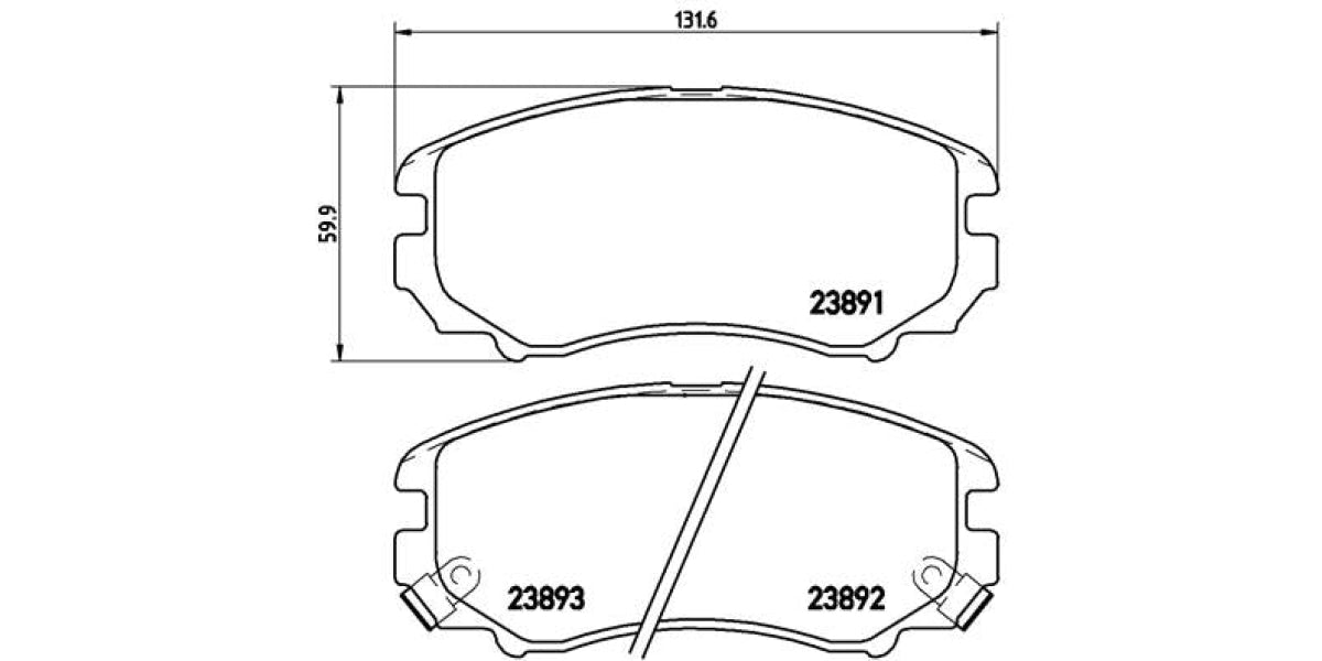 Brake Pads Front Set (Brembo) (P30018)