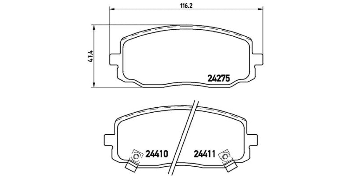 Brake Pads Front Set (Brembo) (P30032)