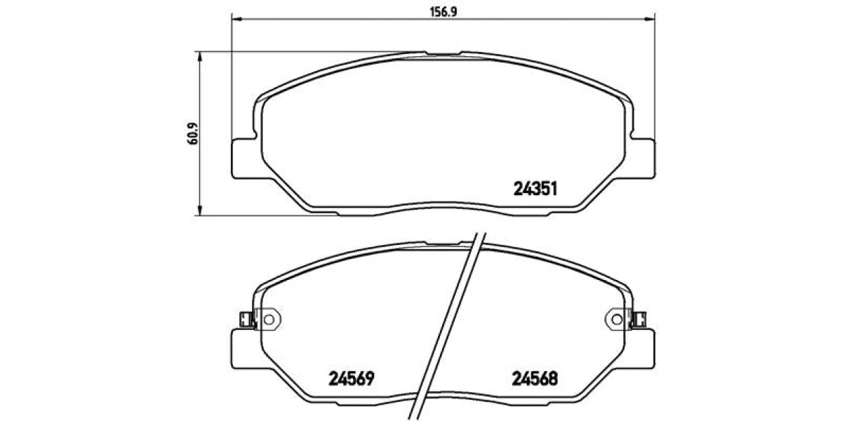 Brake Pads Front Set (Brembo) (P30036)