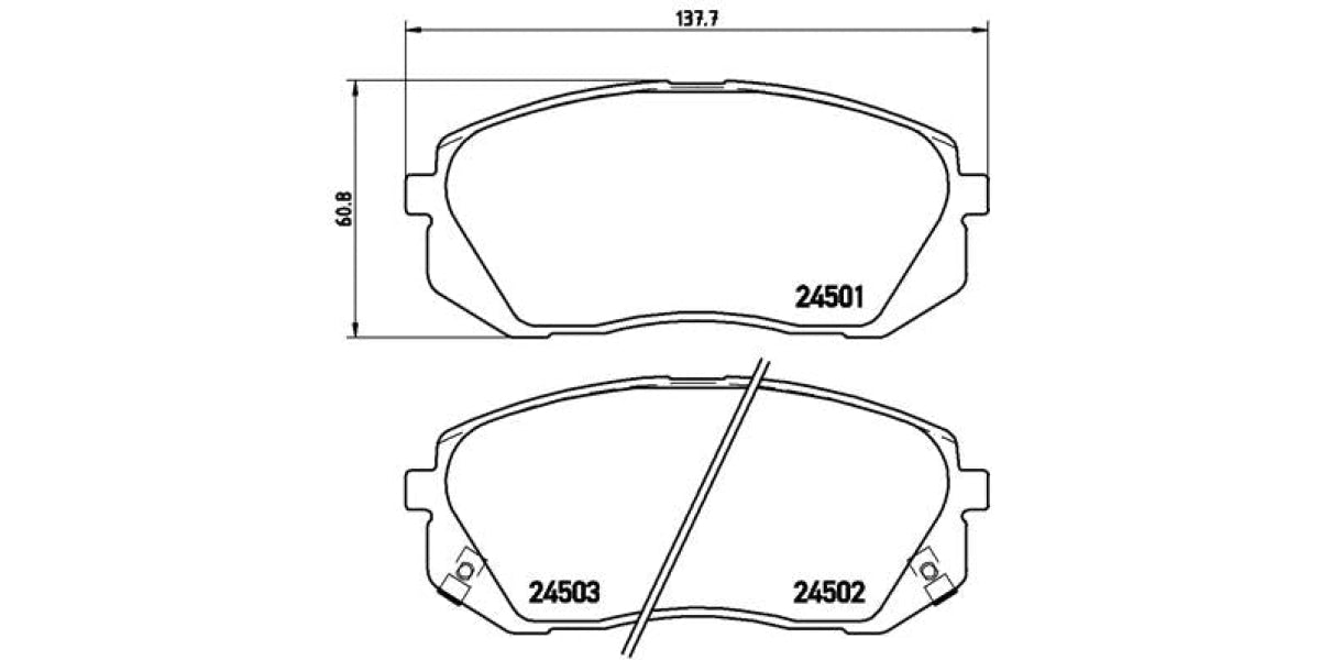 Brake Pads Front Set (Brembo) (P30039)