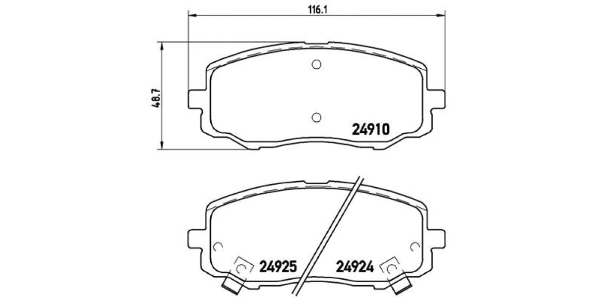 Brake Pads Front Set (Brembo) (P30045)