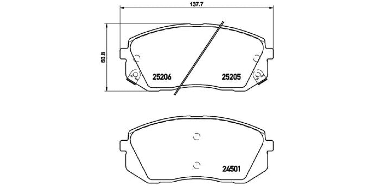 Brake Pads Front Set (Brembo) (P30056)