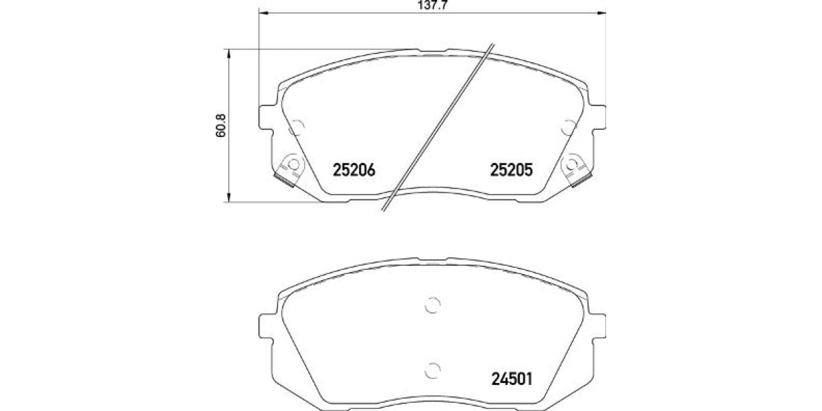 Brake Pads Front Set (Brembo) (P30093)