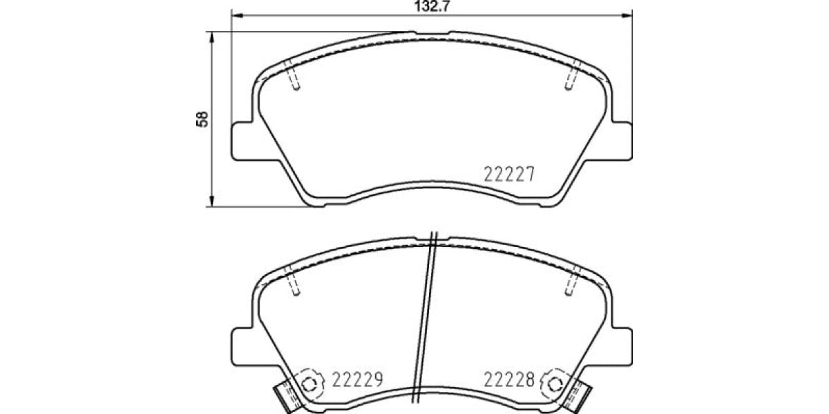 Brake Pads Front Set (Brembo) (P30098)