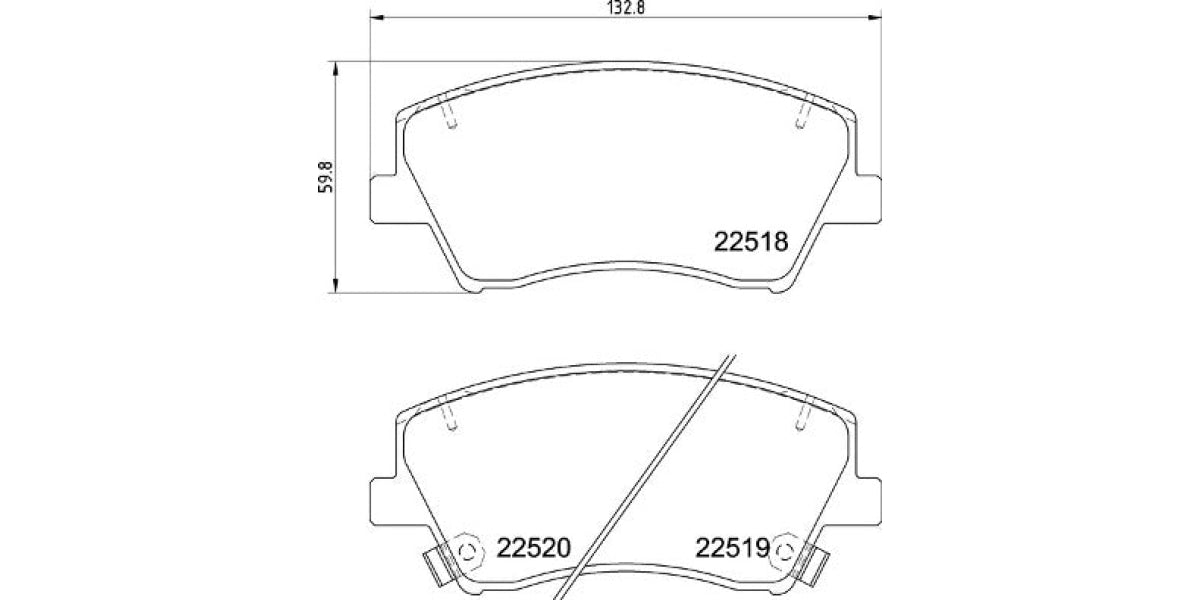 Brake Pads Front Set (Brembo) (P30107)