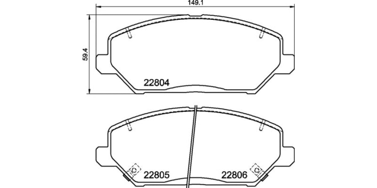 Brake Pads Front Set (Brembo) (P30110)