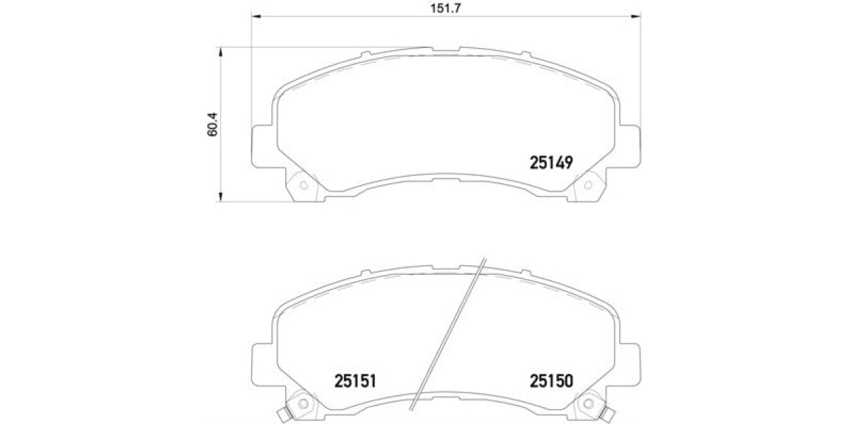 Brake Pads Front Set (Brembo) (P34007)