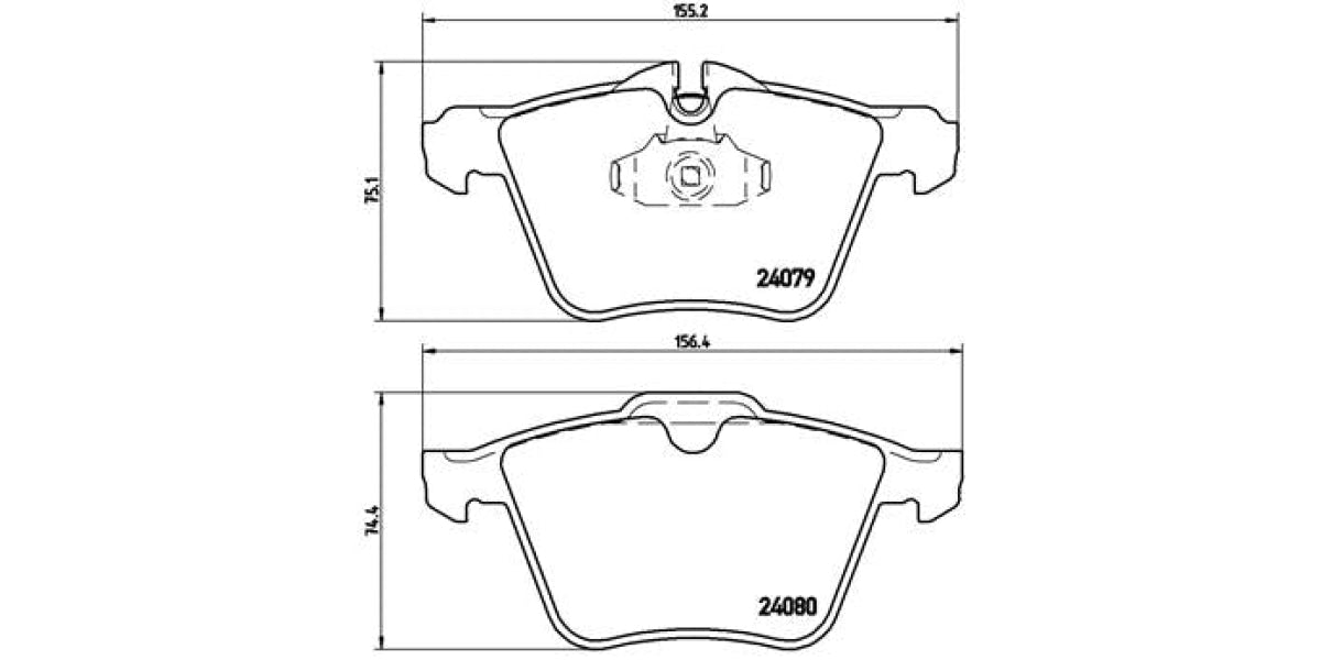 Brake Pads Front Set (Brembo) (P36027)