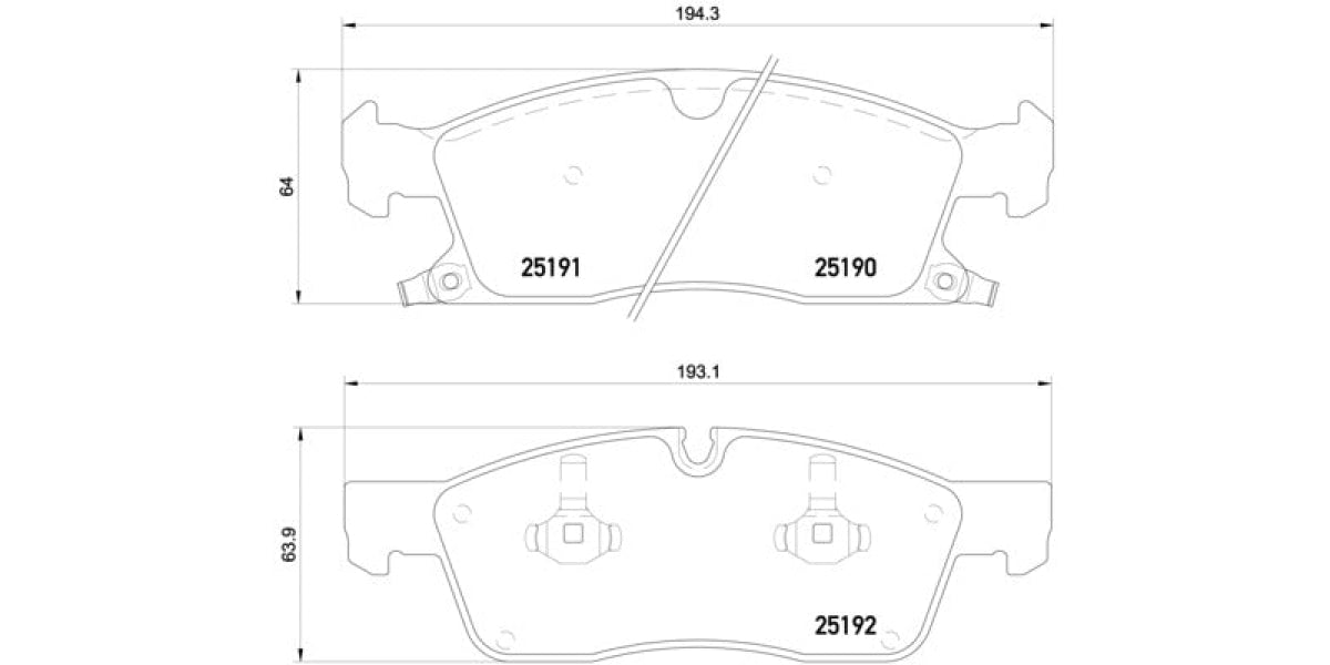 Brake Pads Front Set (Brembo) (P37017)