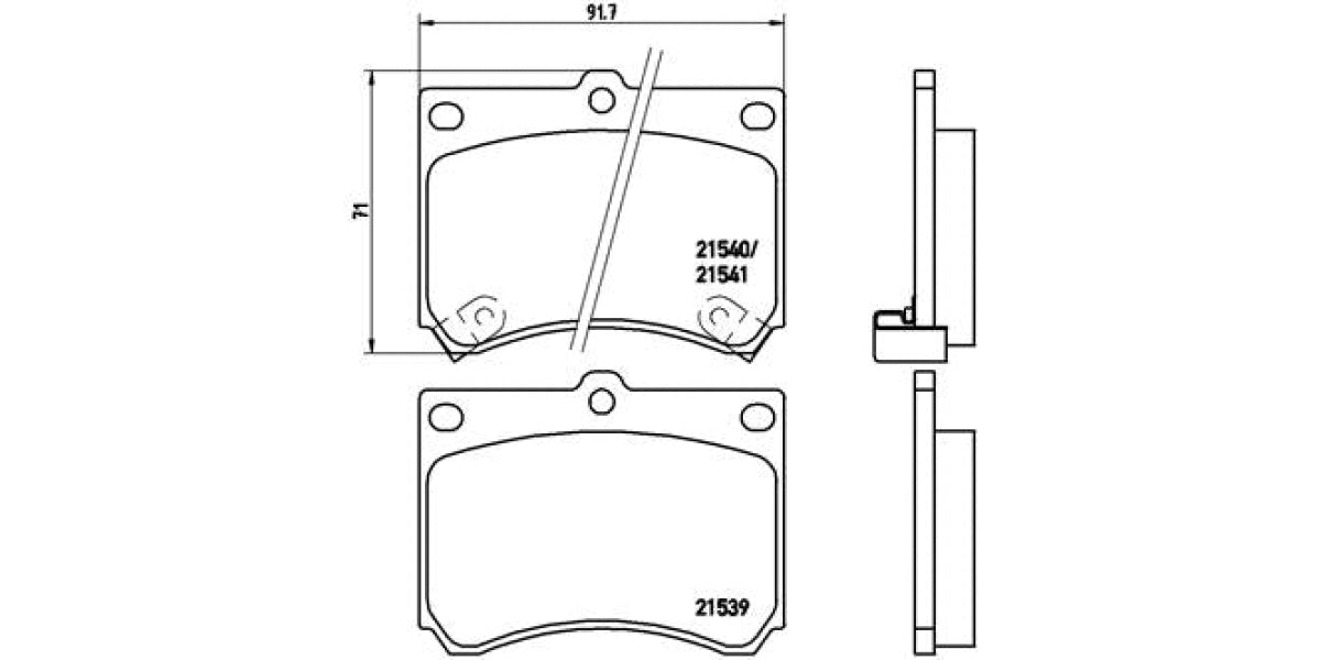 Brake Pads Front Set (Brembo) (P49011)