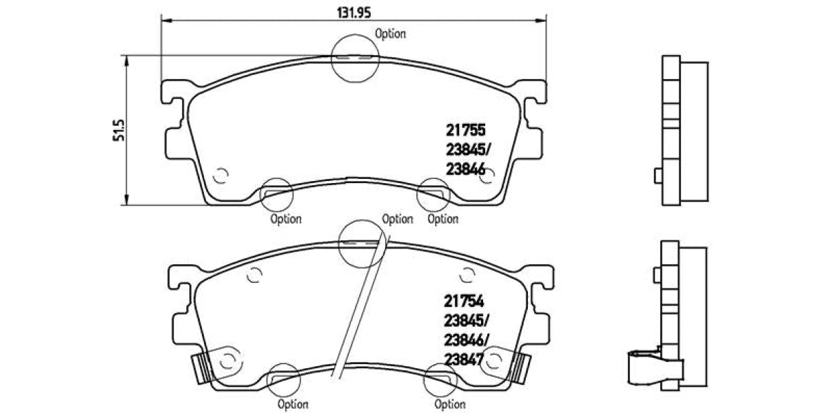 Brake Pads Front Set (Brembo) (P49023)