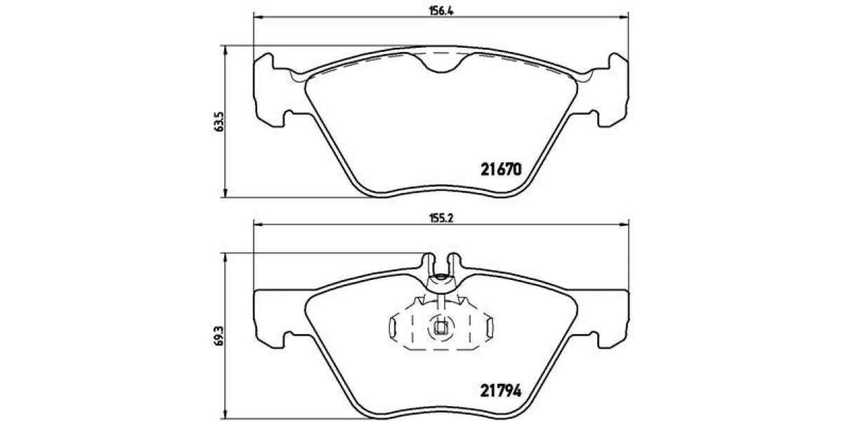 Brake Pads Front Set (Brembo) (P50026)