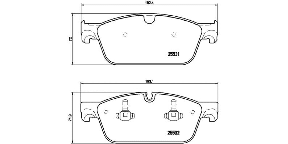 Brake Pads Front Set (Brembo) (P50102X)