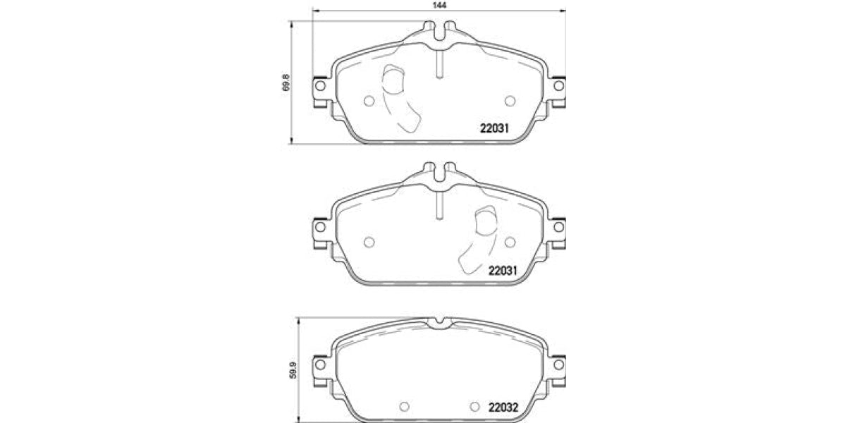 Brake Pads Front Set (Brembo) (P50119)