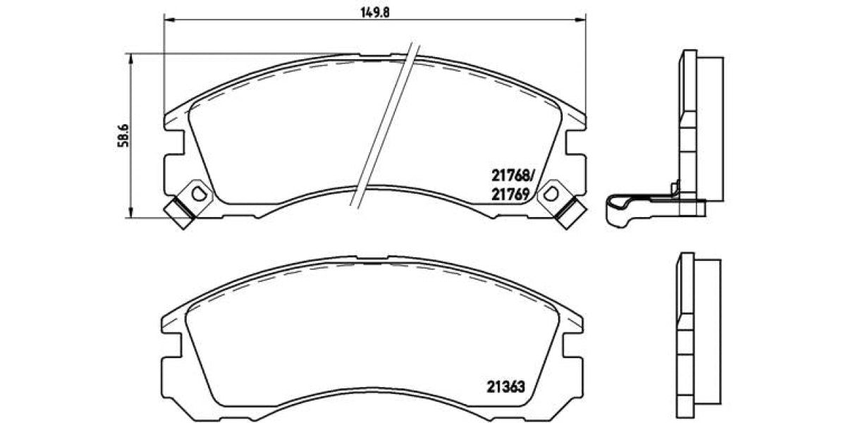 Brake Pads Front Set (Brembo) (P54017)