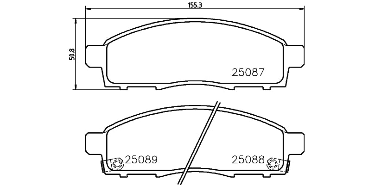 Brake Pads Front Set (Brembo) (P54055)