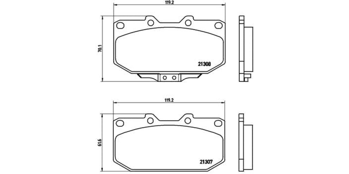 Brake Pads Front Set (Brembo) (P56025)