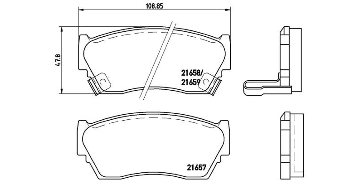 Brake Pads Front Set (Brembo) (P56027)