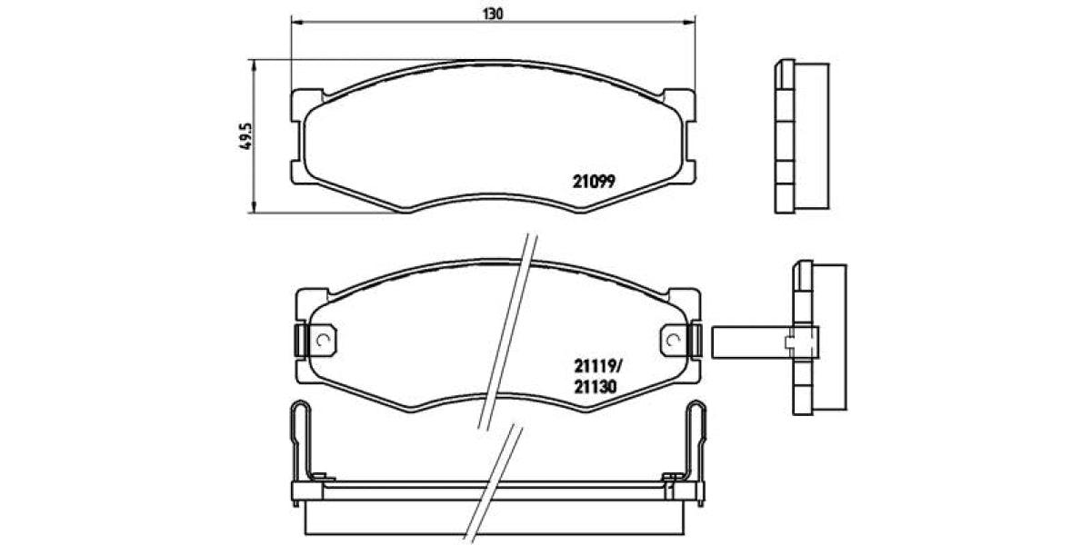 Brake Pads Front Set (Brembo) (P56056)