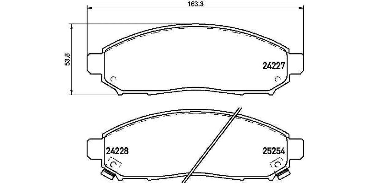 Brake Pads Front Set (Brembo) (P56096)