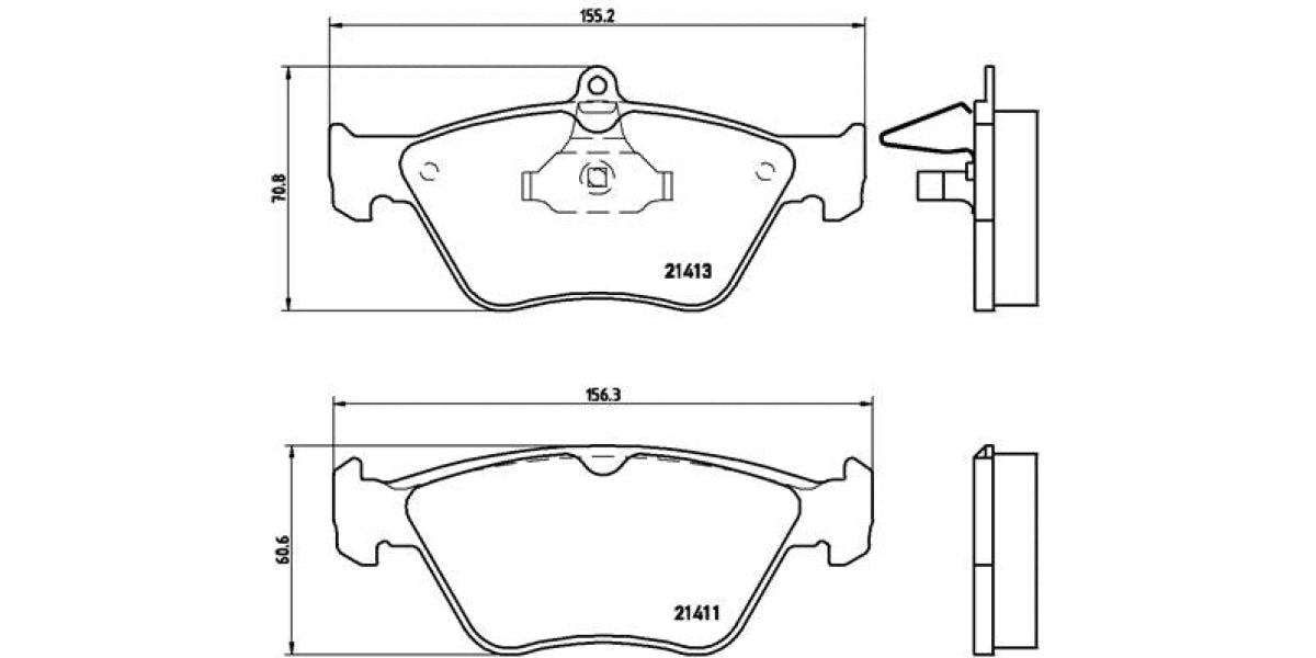 Brake Pads Front Set (Brembo) (P59019)