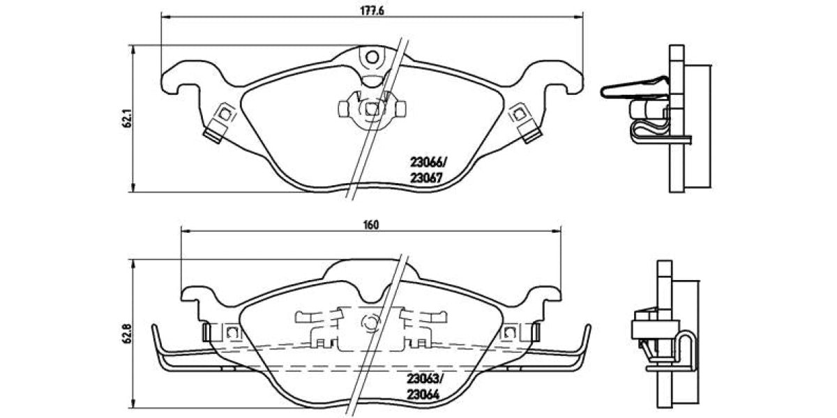 Brake Pads Front Set (Brembo) (P59030)