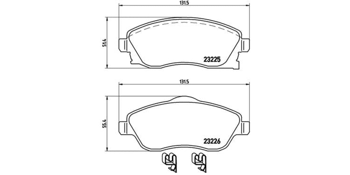 Brake Pads Front Set (Brembo) (P59036)