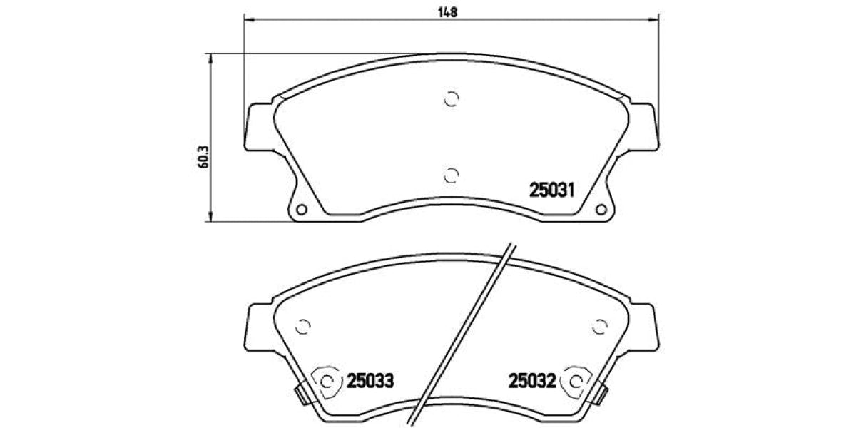 Brake Pads Front Set (Brembo) (P59076)