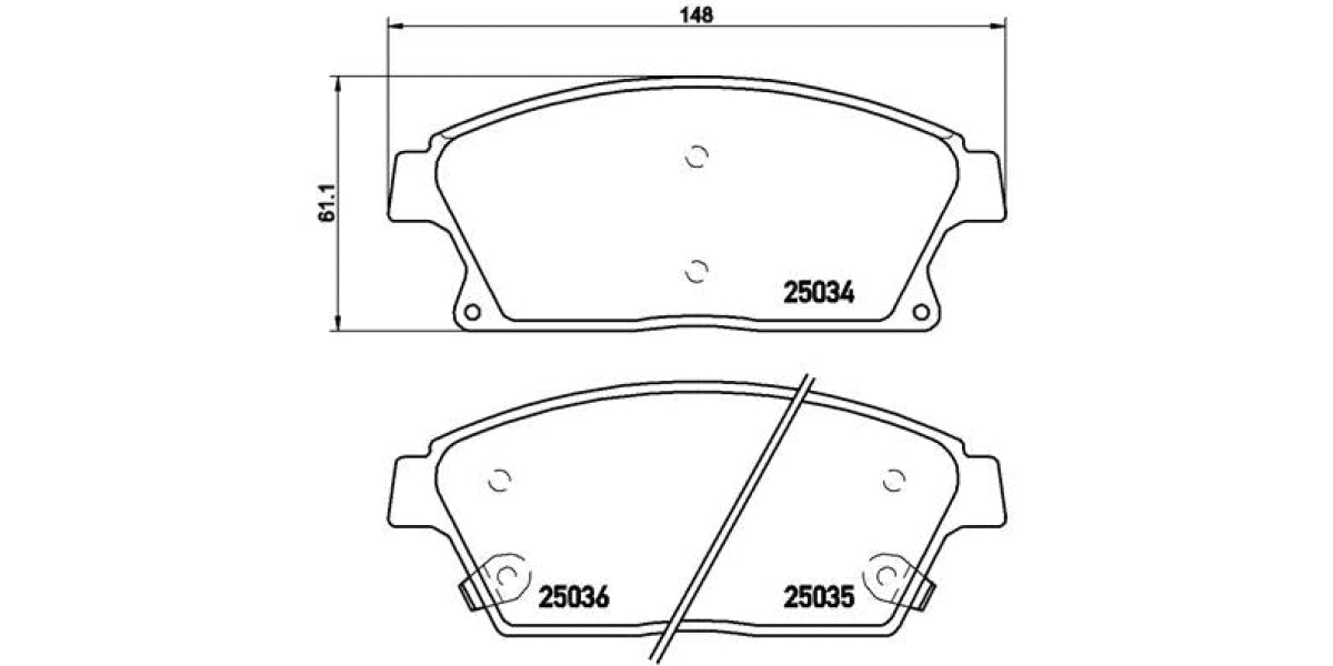 Brake Pads Front Set (Brembo) (P59077)