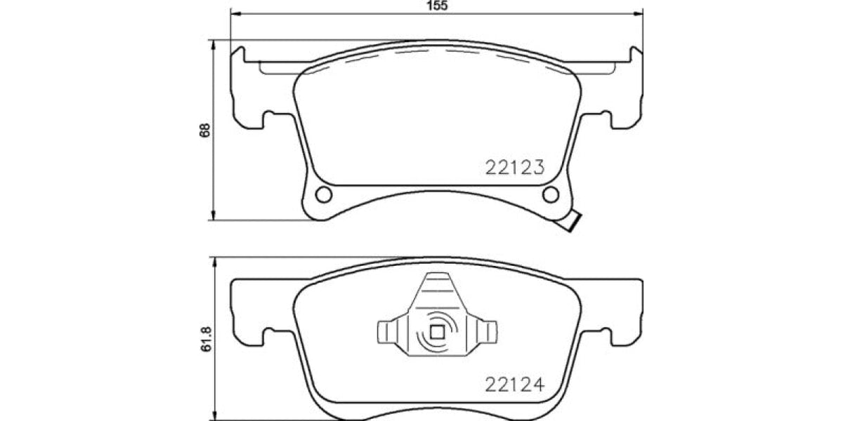 Brake Pads Front Set (Brembo) (P59083)