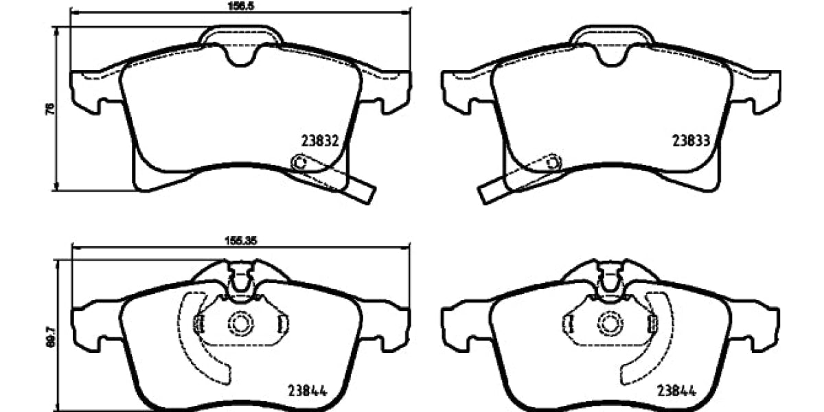 Brake Pads Front Set (Brembo) (P59089)