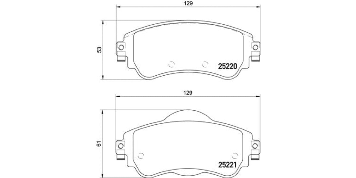 Brake Pads Front Set (Brembo) (P61105)