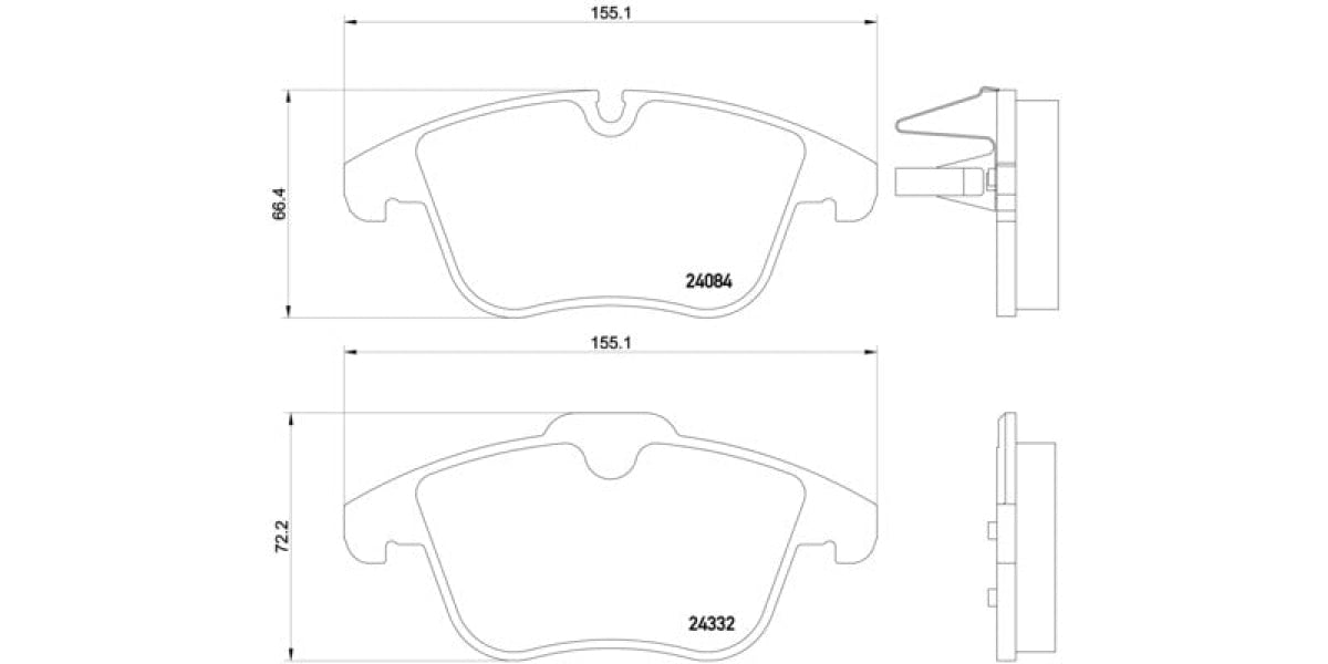 Brake Pads Front Set (Brembo) (P61106X)