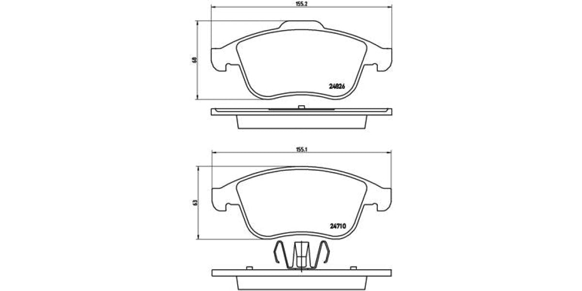 Brake Pads Front Set (Brembo) (P68047)