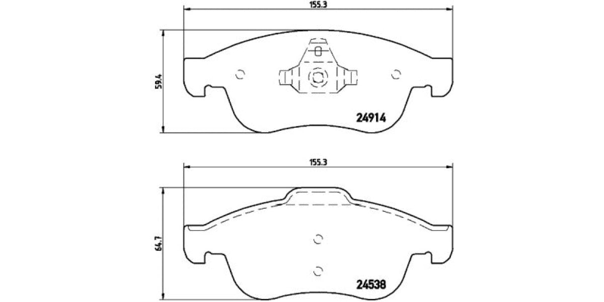 Brake Pads Front Set (Brembo) (P68050)