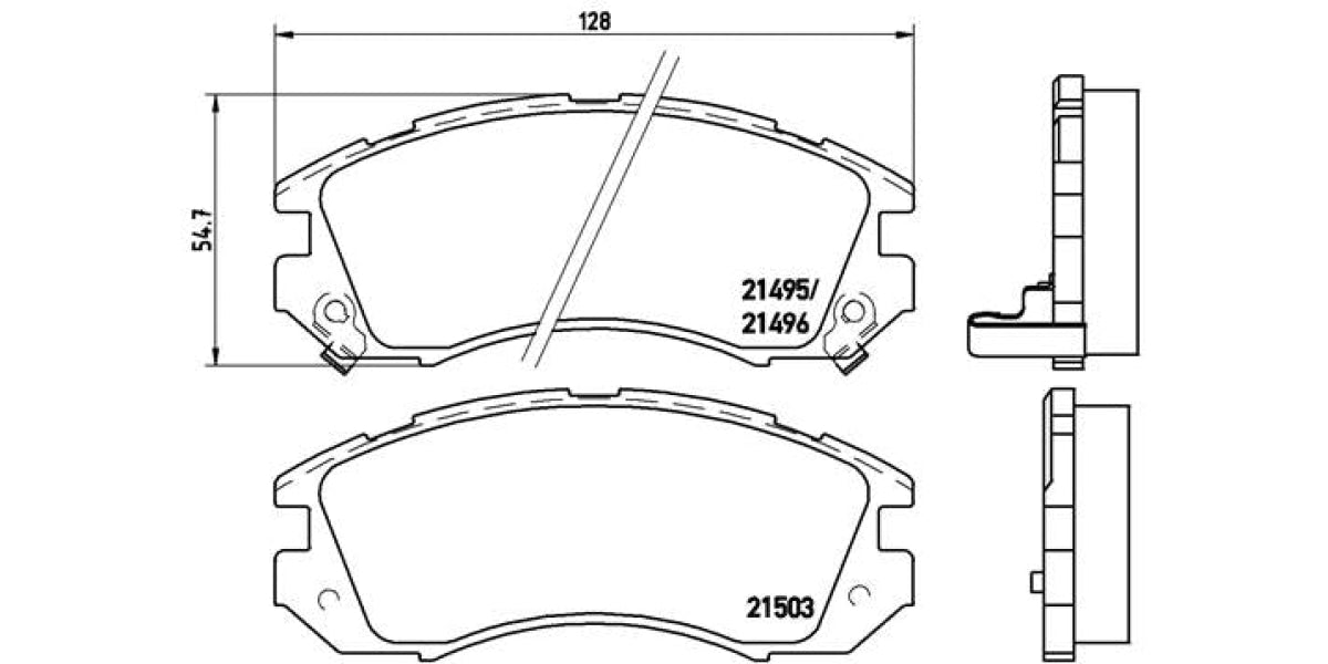 Brake Pads Front Set (Brembo) (P78004)