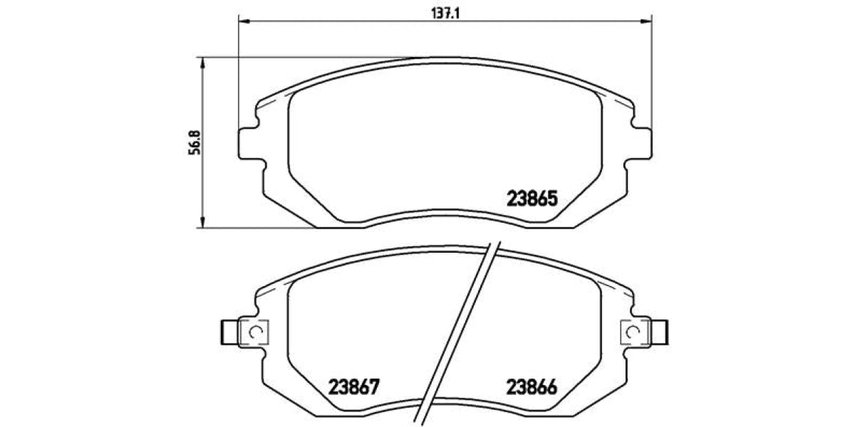 Brake Pads Front Set (Brembo) (P78013)