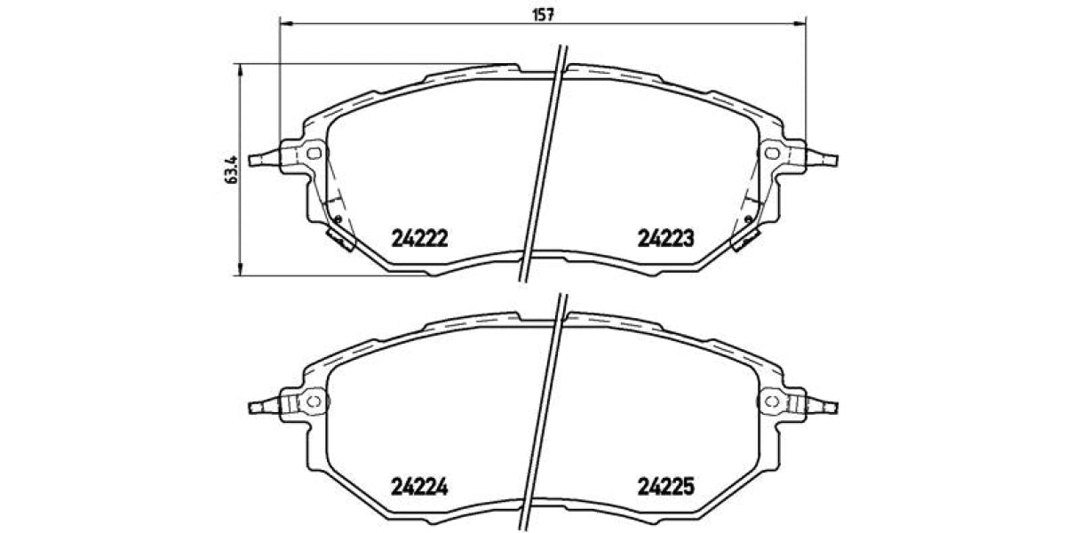 Brake Pads Front Set (Brembo) (P78017)