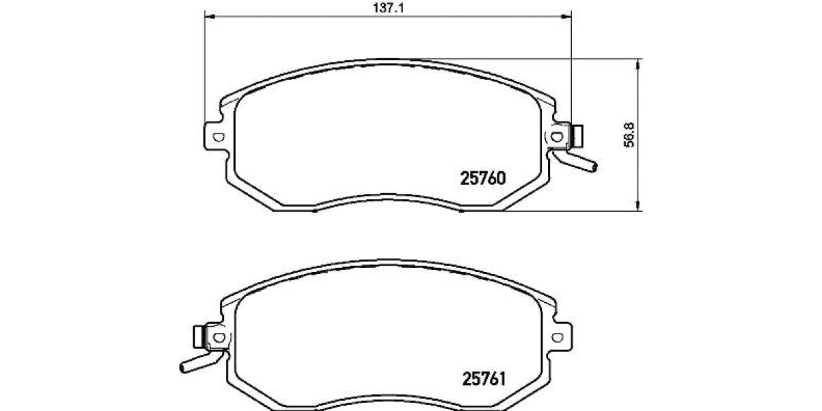 Brake Pads Front Set (Brembo) (P78021)