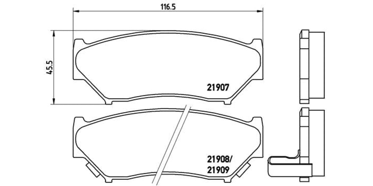 Brake Pads Front Set (Brembo) (P79008)