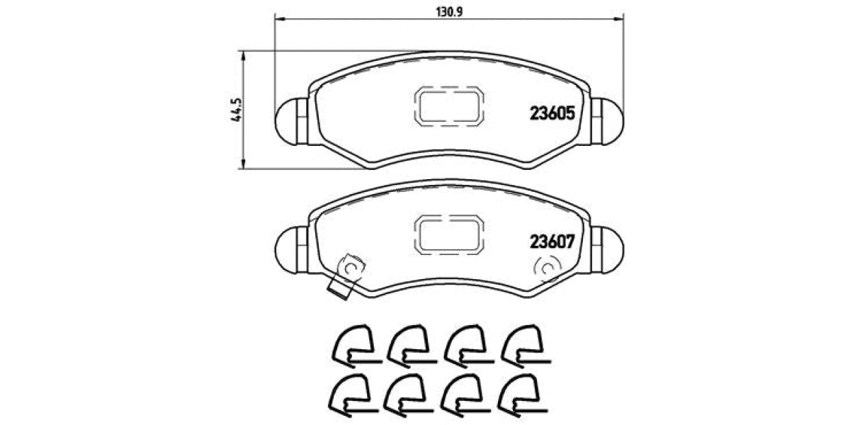 Brake Pads Front Set (Brembo) (P79015)