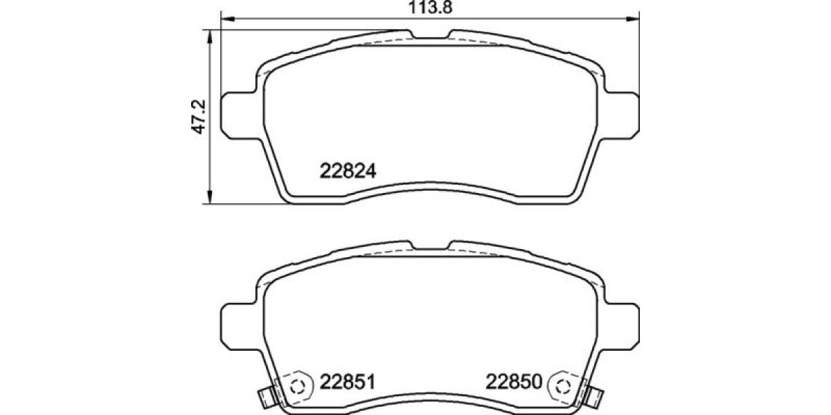 Brake Pads Front Set (Brembo) (P79037)