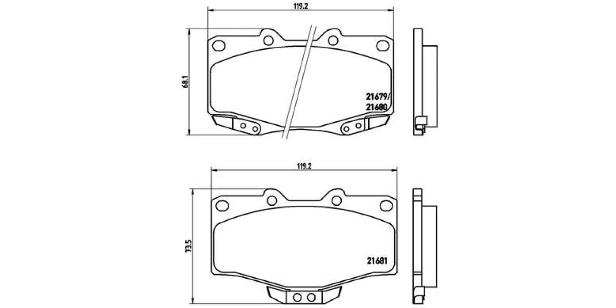 Brake Pads Front Set (Brembo) (P83009)