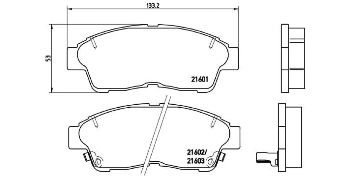 Brake Pads Front Set (Brembo) (P83034)