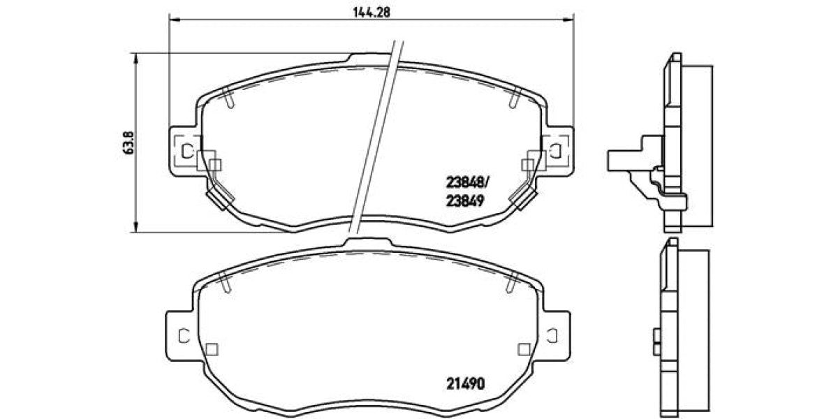 Brake Pads Front Set (Brembo) (P83037)