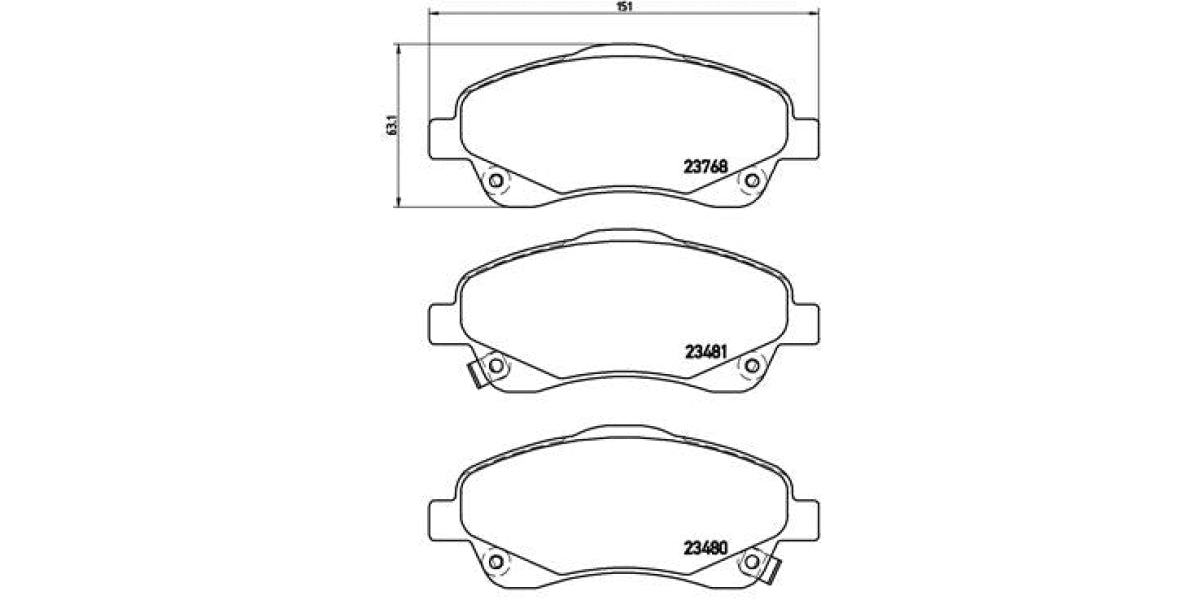 Brake Pads Front Set (Brembo) (P83046)